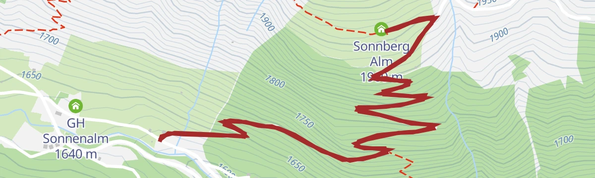 Route map: WunderWanderWeg Sonnbergalm